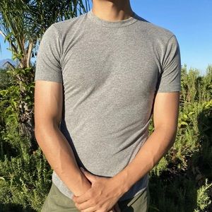 Buck Mason Heather Grey Vintage TriBlend Curve Tee